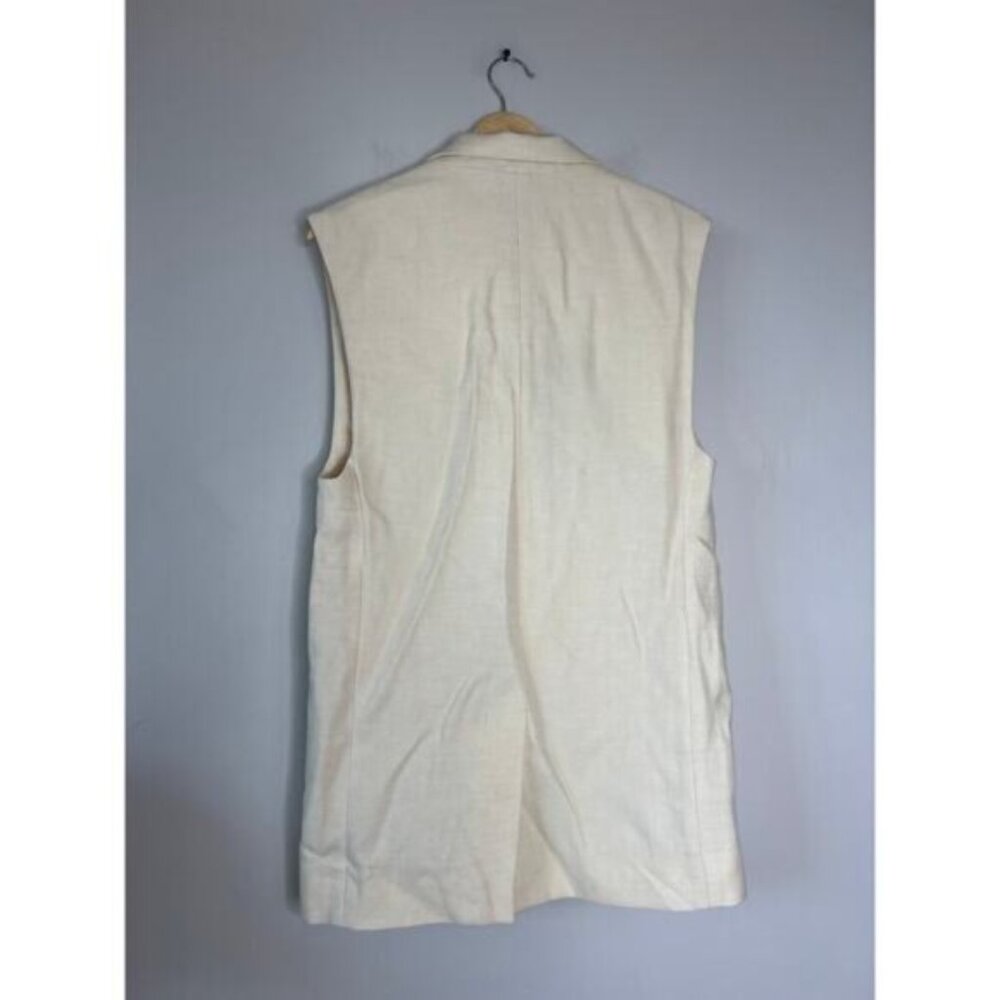 NEW Vanessa Bruno Christen Sleeveless One Chest Pocket Jacket Beige Size: 36 - Picture 5 of 8